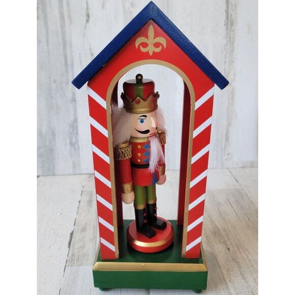 Wooden Nutcracker Prince King wind up musical xmas figure - Picture 11 of 12